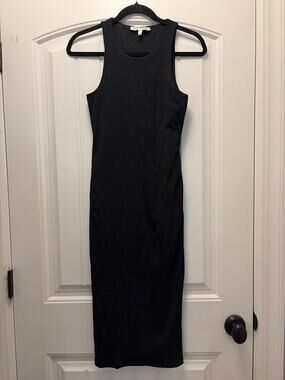 Good‎ American Women’s Good Touch Soft Ribbed Tank Midi Dress Size 2 Black